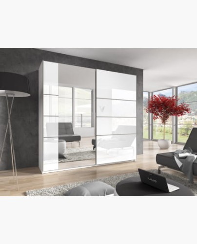 Beta Szafa Typ 57 biały połysk lustro