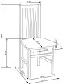 Krzesło Paweł Dąb Sonoma - wymiary