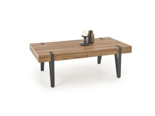 Ława TULUZA 120x55 orzech miodowy/czarny