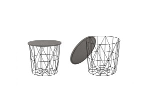 Ława MARIFFA 42x41 popielata/czarna