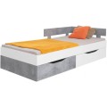 Łóżko Sigma 120 SI16 L/P Beton, biały lux